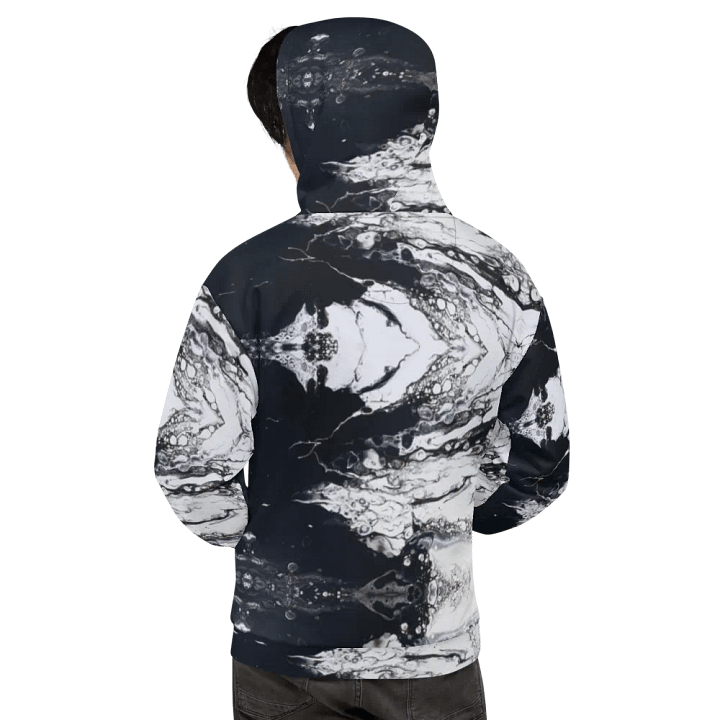B&W Drip Pour Hoodie product image (2)