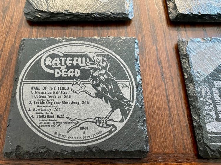 Grateful Dead - Terrapin Station - Dire Wolf - Bertha - Slate Coasters - Set of 6 Custom Laser Engraved with Bottle Opener product image (5)