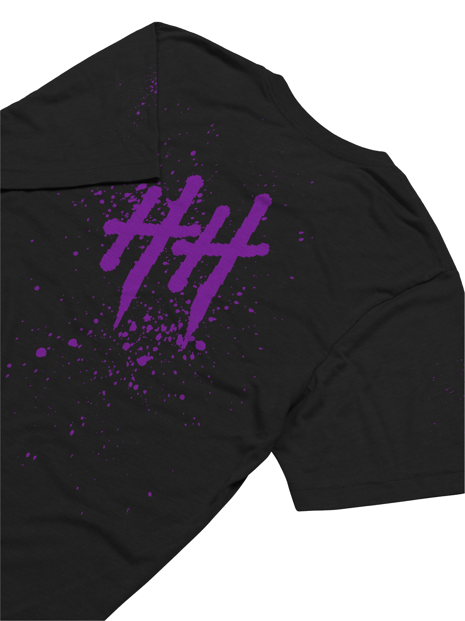 HOOPER HOWSE BLACK TEE - PURP SPLATTER product image (7)