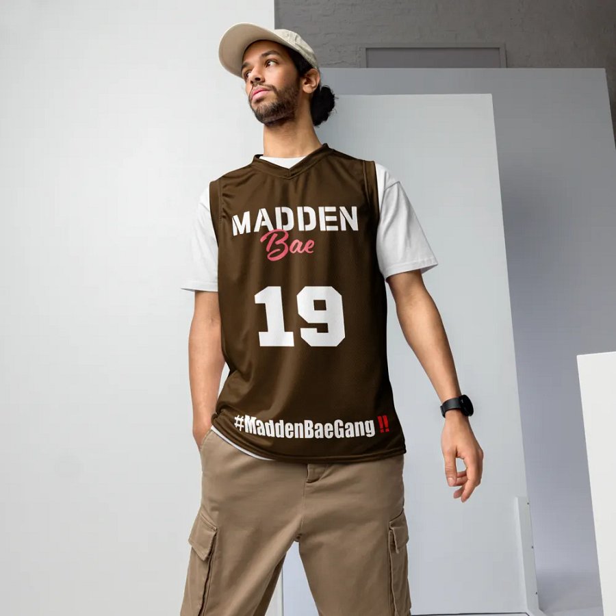 MaddenBae Gang Jersey 👨‍🎨 (Brown + White Logo) product image (4)
