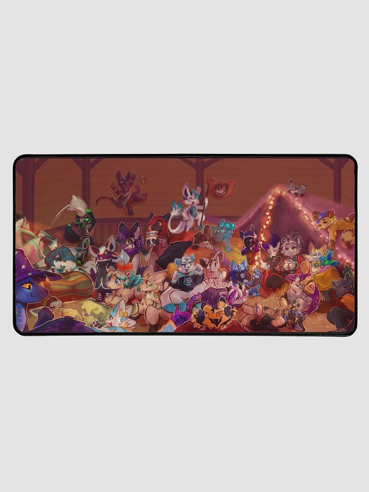 autumn pillow pile 2024 - kofi members desk mat product image (1)