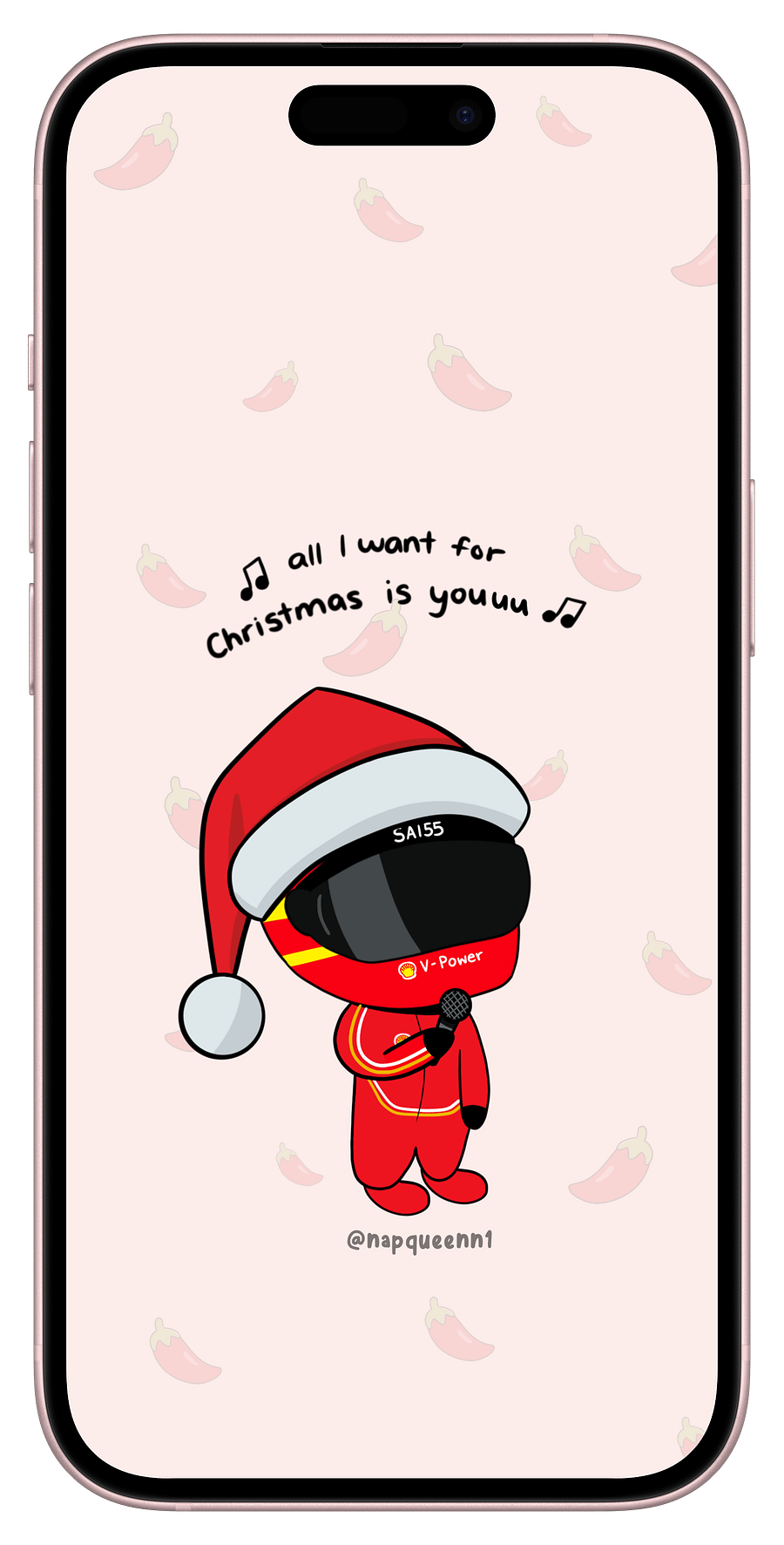 Singing Holiday Carlos - Phone Wallpaper product image (1)