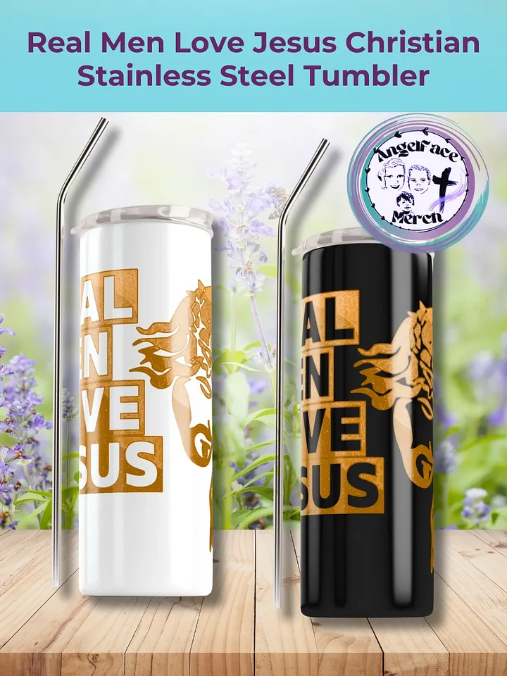 Real Men Love Jesus Christian Stainless Steel Tumbler product image (1)
