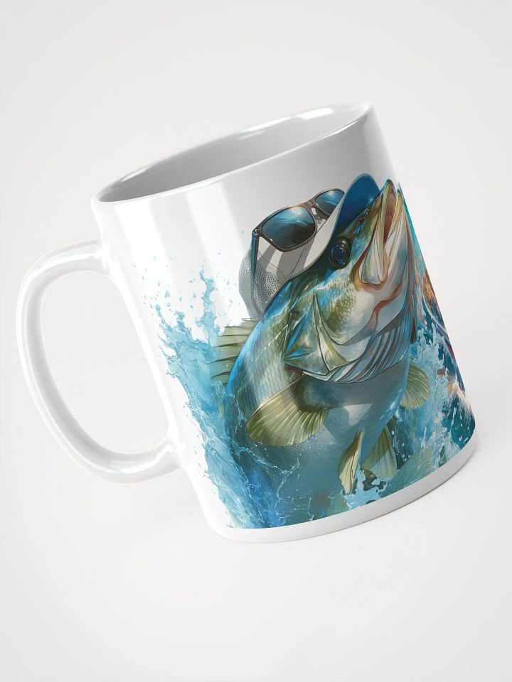 Bass Splash White Glossy Mug product image (2)