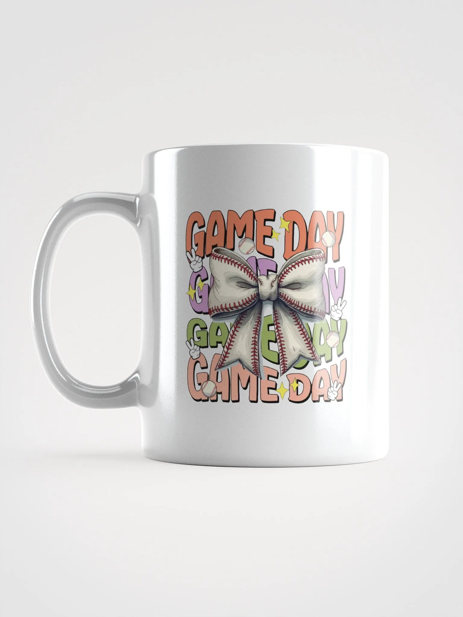 Game Day Bow Baseball Celebration Mug product image (1)