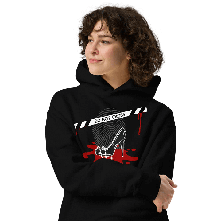 CrimeClothes Heels & Pearls Do Not Cross Premium Oversized Hoodie product image (16)