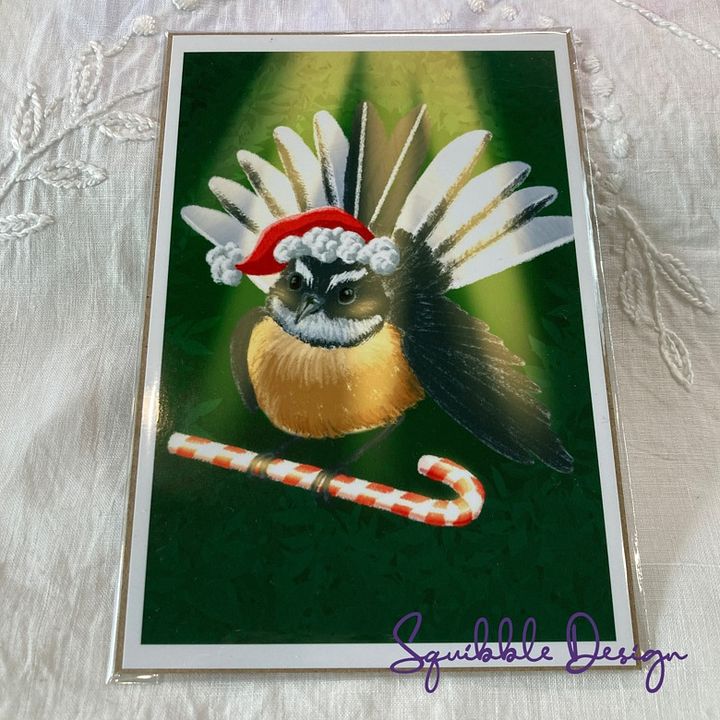 Mini Print - Santa Fantail product image (1)