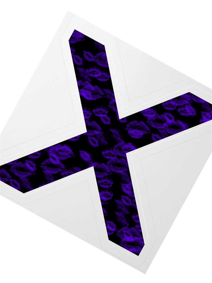 Black X Purple Lipstick Kisses | Kiss-cut Sticker product image (2)
