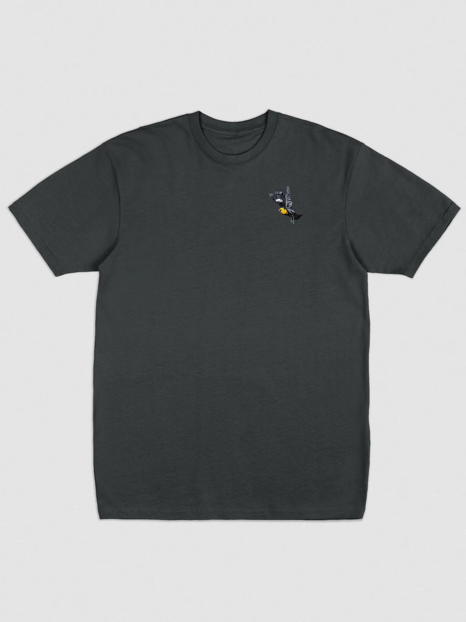 Flock 1 - Yellow-headed Blackbird Embroidered T-Shirt product image (5)