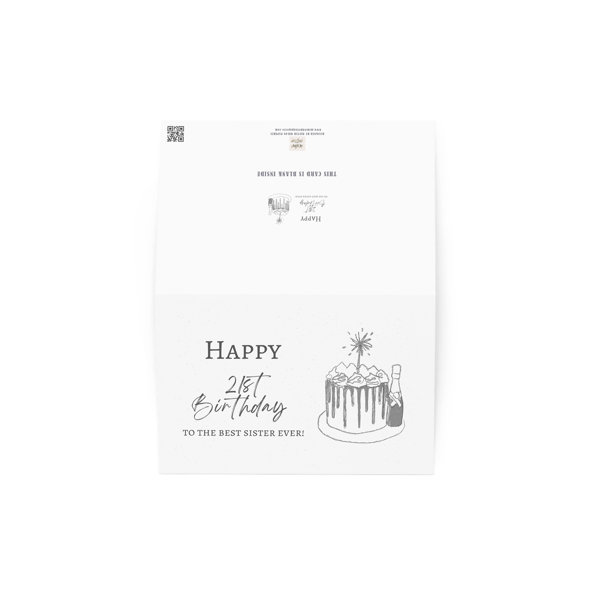 Happy 21st Birthday To The Best Sister Ever Greeting Card product image (3)