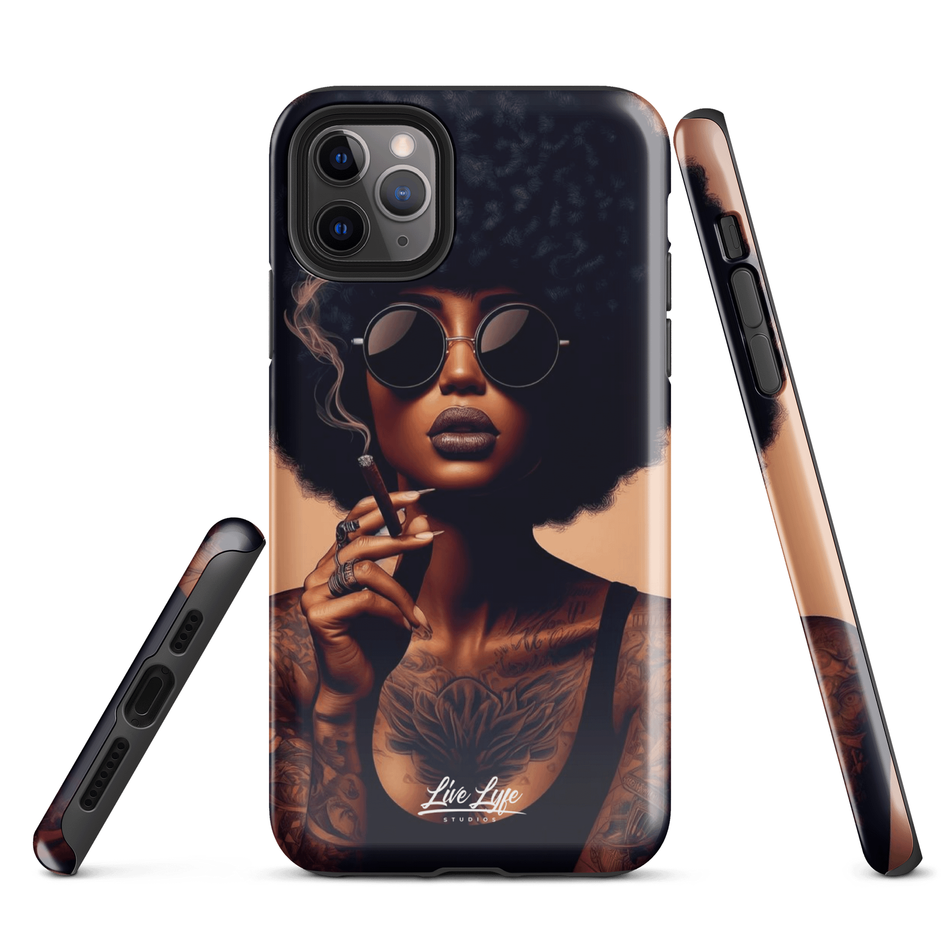Smoke & Soul Afro Queen Vibe Phone Case, Protective Phone Case product image (1)