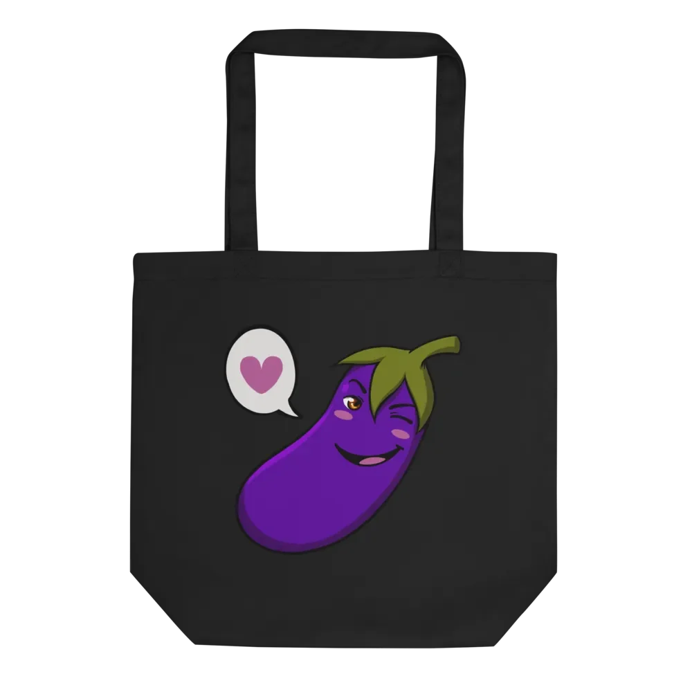 ★FUNFROMFUN★ Prize cotton bag Eggplant Cotton Twill Tote Bag | Dorky