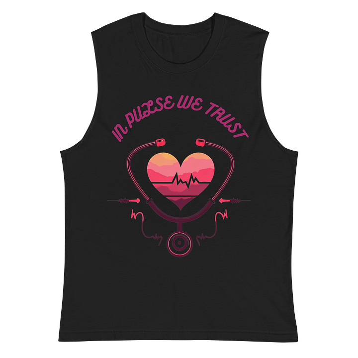 Heartbeat in the stethoscope Muscle Tank product image (3)