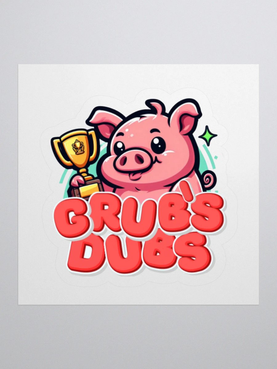GRUB'S DUBS Trophy Pig Kiss Cut Stickers product image (3)