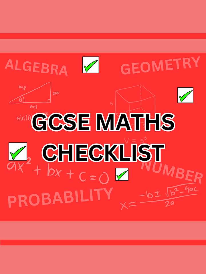 GCSE Maths Checklist (120+ Topics) | Revision Made Easy product image (1)