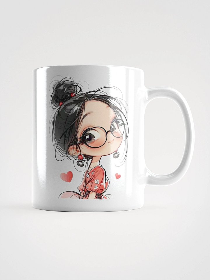 Cute Anime Girl Mug - Adorable Glasses Character product image (1)