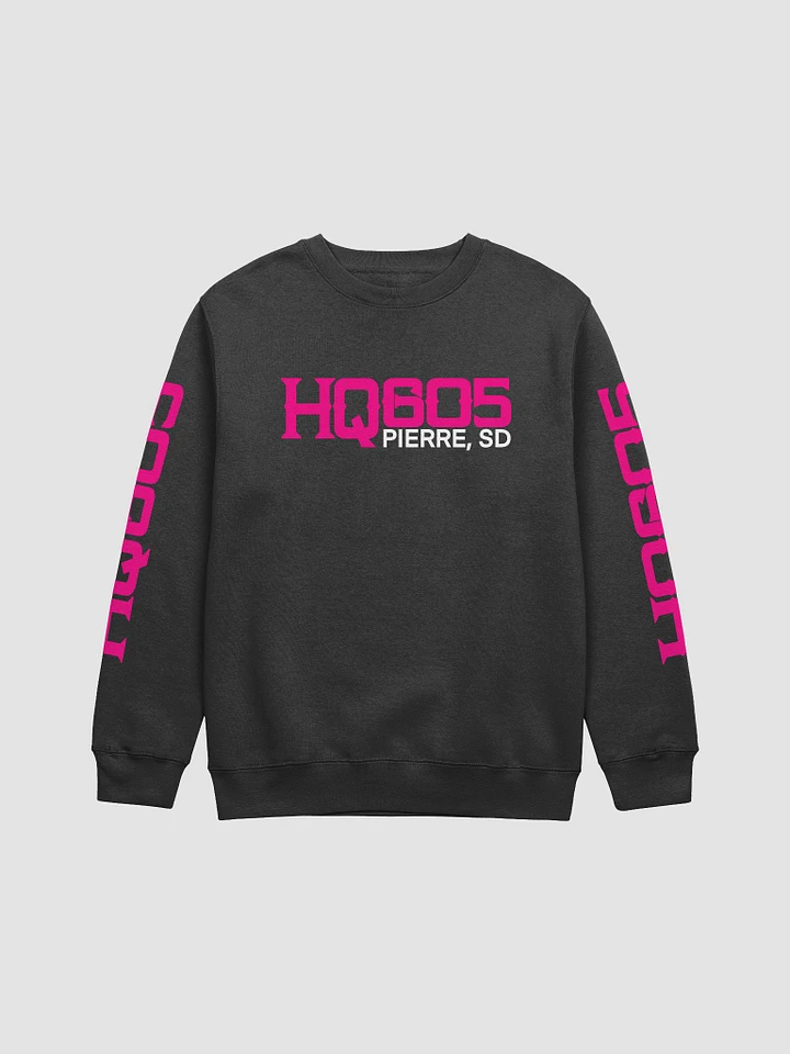 HQ605 Pink Logo w/Back, Sleeves Sweatshirt product image (1)