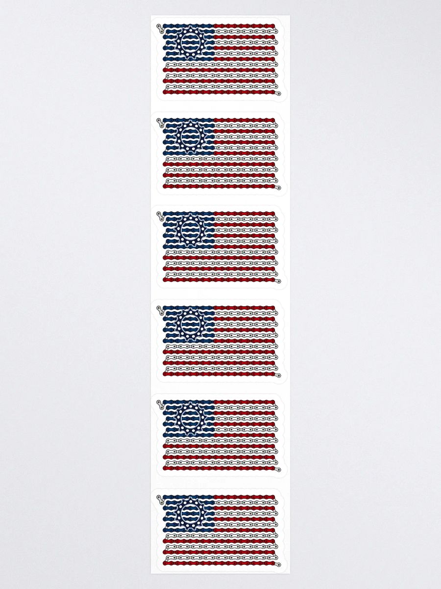 USA Betsy Ross Bike Chain Flag Sticker 6 Pack product image (4)