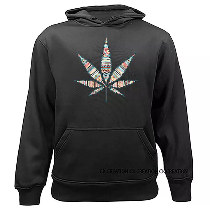 Pattern Pot Leaf Marijuana Weed Pot Cannabis Funny Joke Humor Graphic Hoodie product image (2)