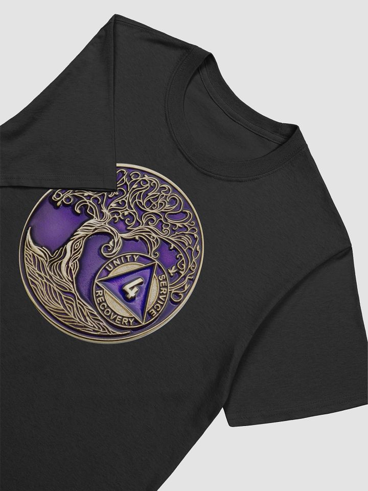 Twisted Tree of Life 4th Year Sobriety Purple Medallion T-Shirt product image (2)
