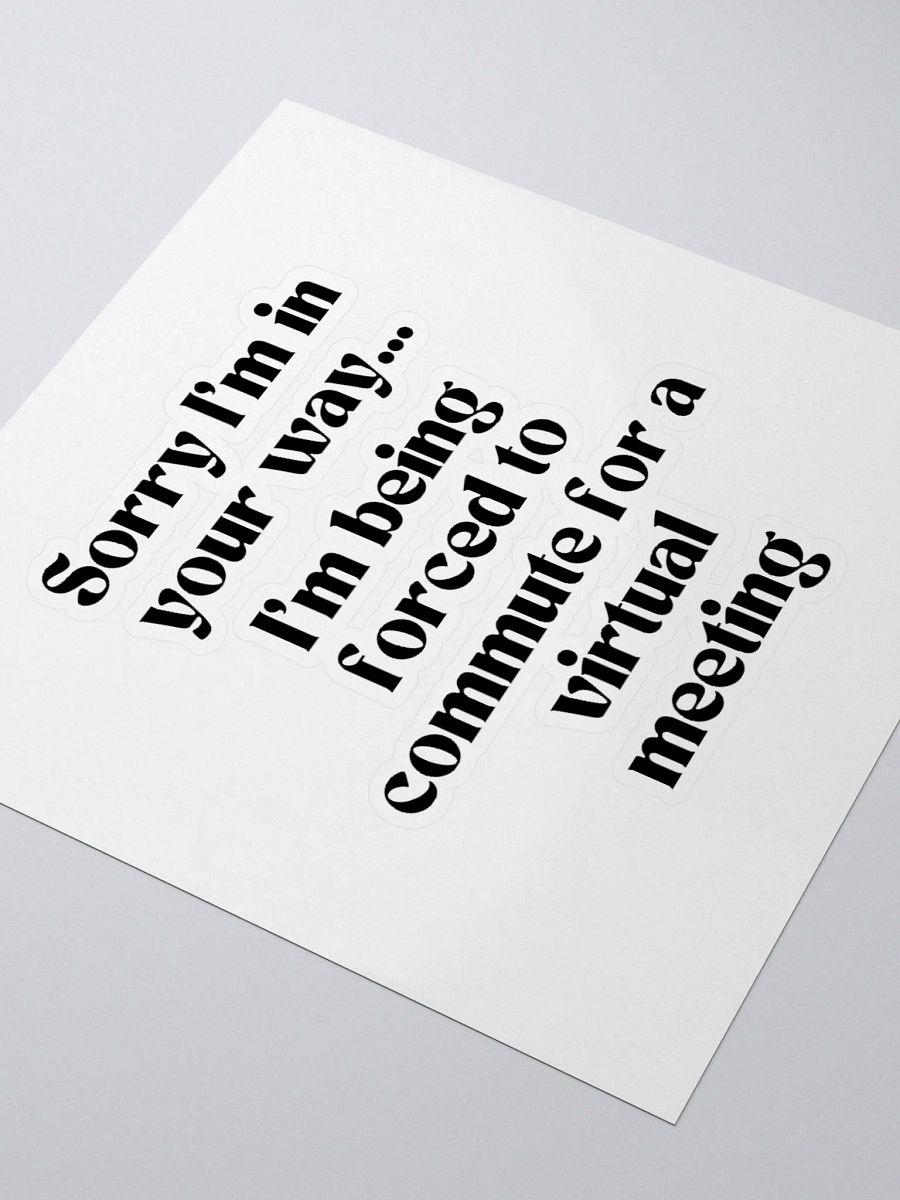Square Sticker - Sorry I'm Commuting product image (8)