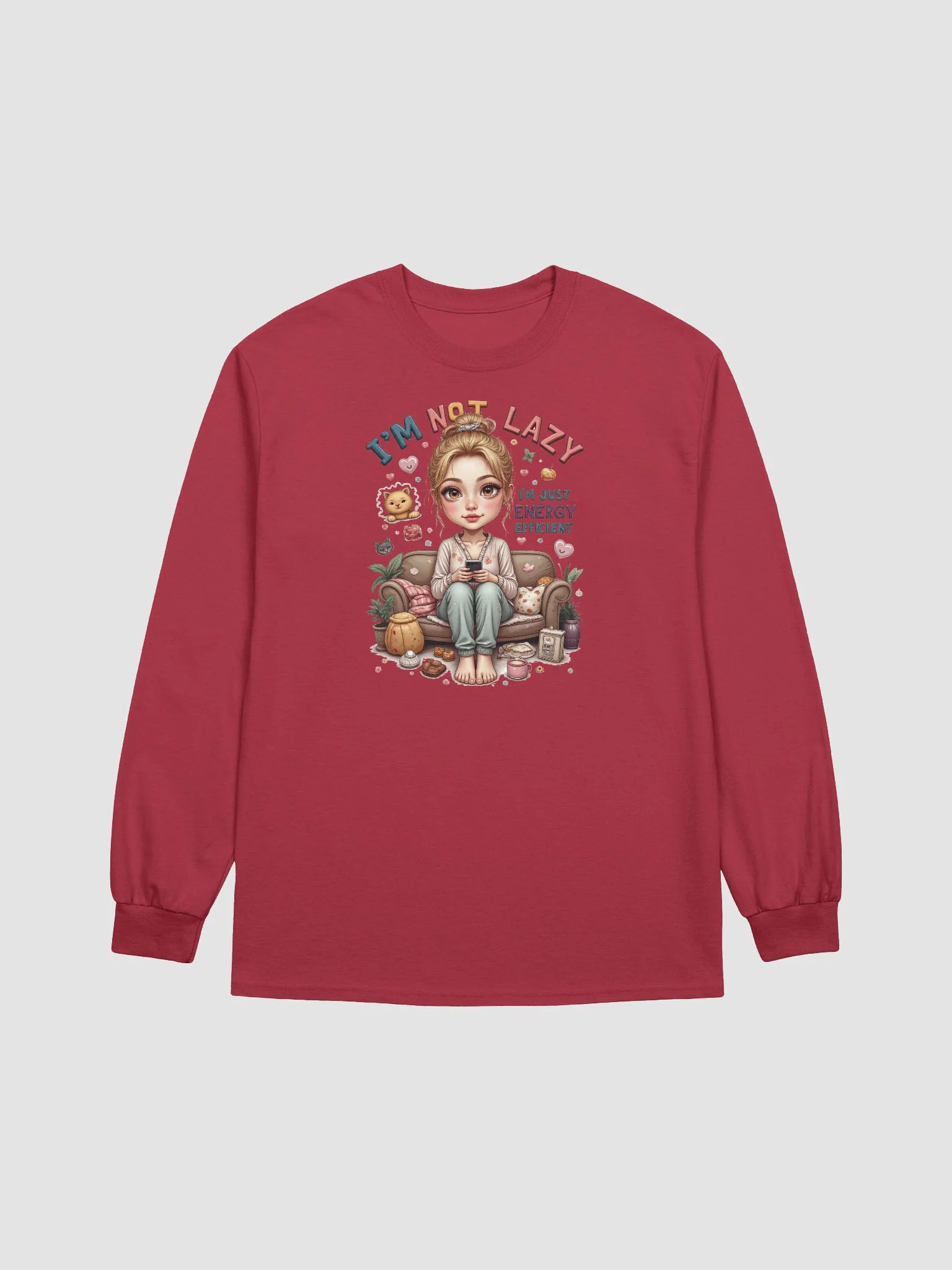 I'm Not Lazy I'm Energy Efficient Long Sleeve Tee product image (8)