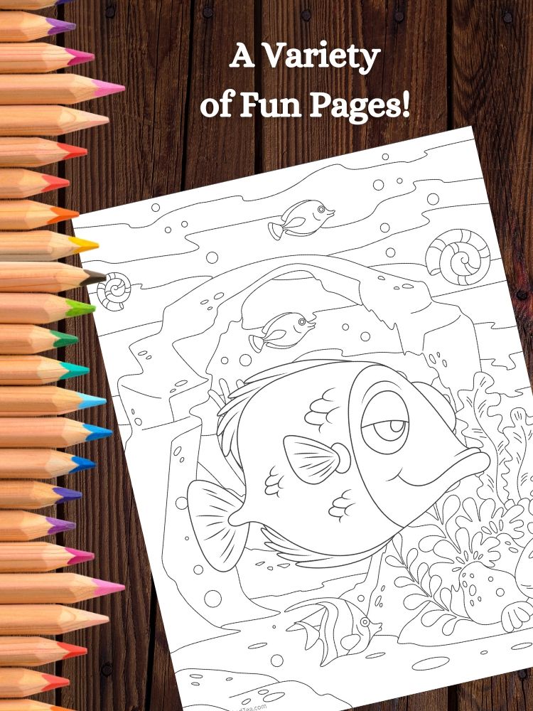 Tropical Fish Printable Coloring Pages product image (4)