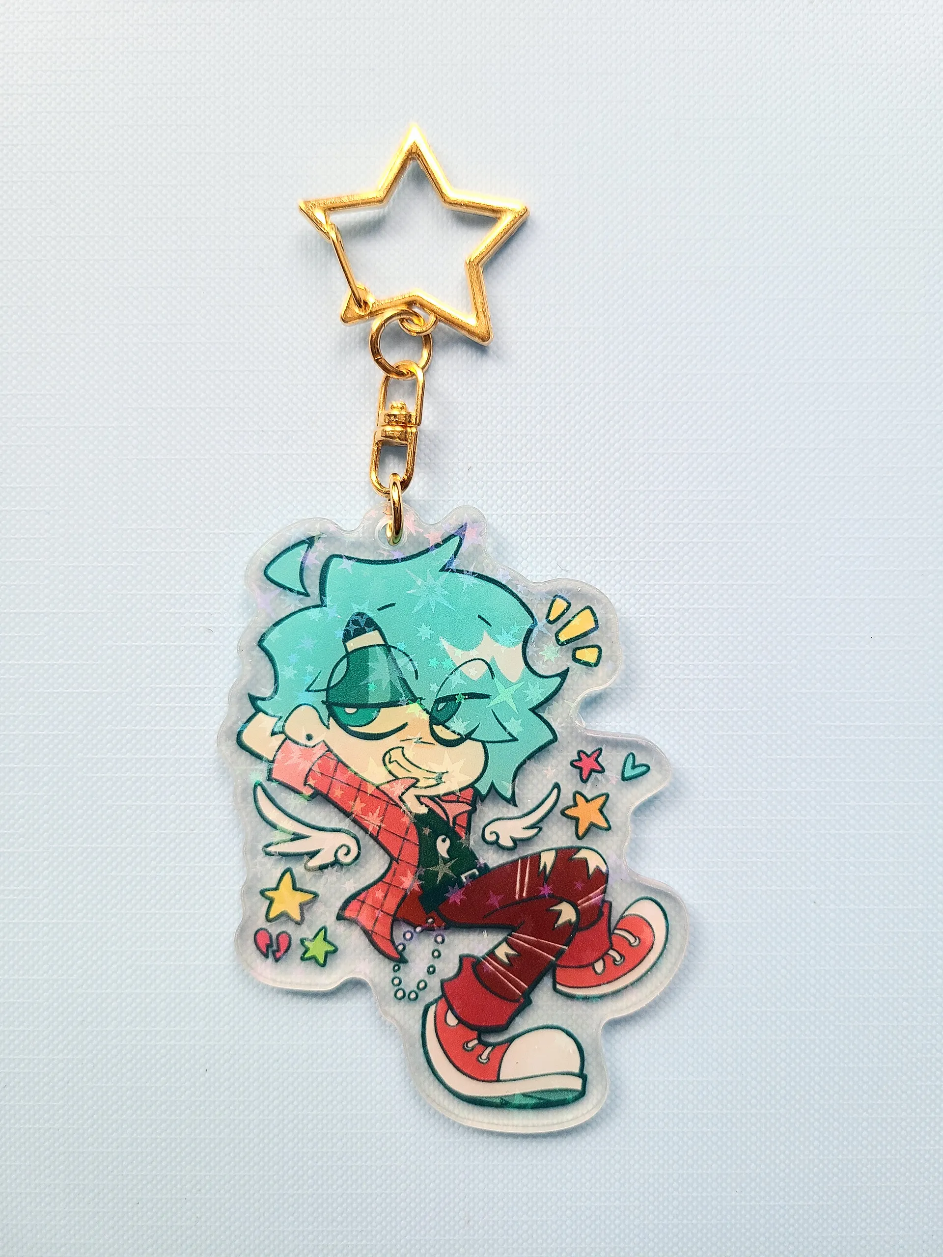 Pebble Holographic Acrylic Charm Zeddyzi