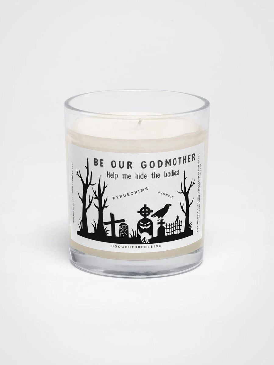 Funny goth gift for a godmother - True-crime - Soy wax vegan candle product image (2)