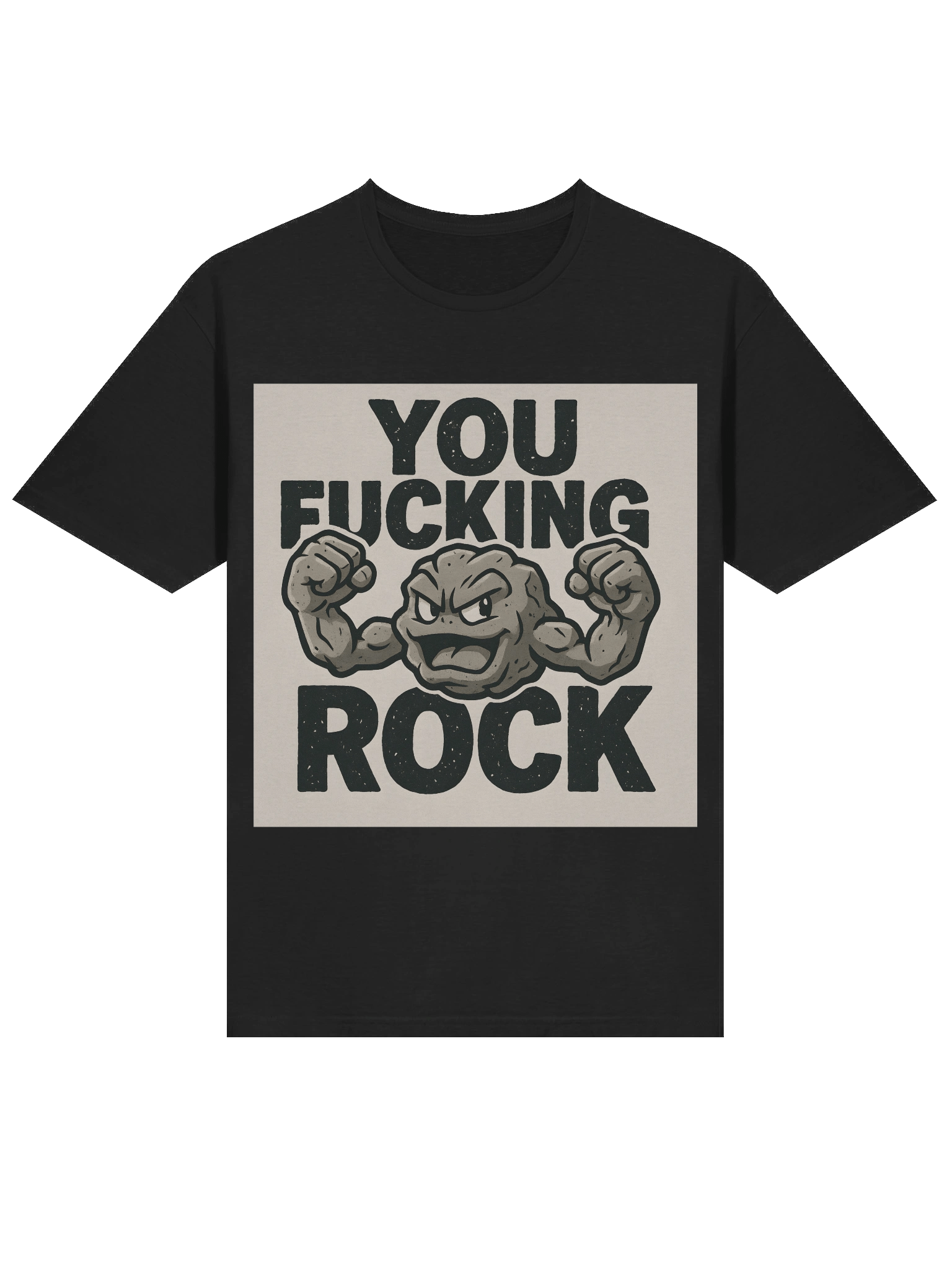 You F***ing Rock Geodude T-Shirt – Bold Pokémon Parody Tee product image (3)