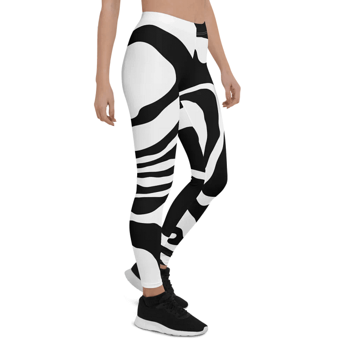 B/W Monochrome Waves Leggings product image (2)