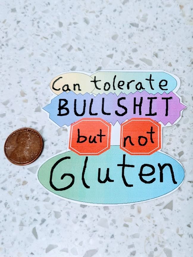 Gluten Tolerance - Gloss Pixel Art Sticker product image (1)