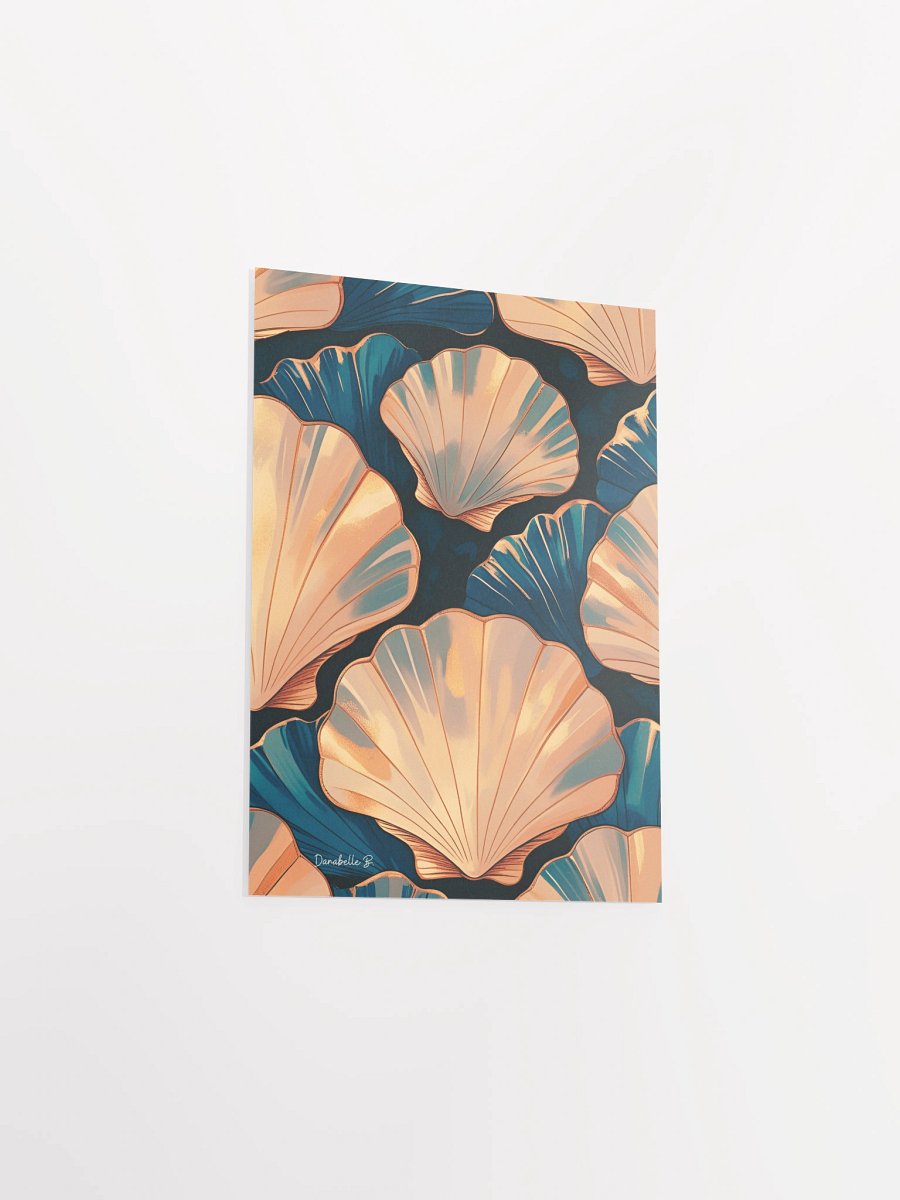 Poster artistique - Coquilles Saint-Jacques - 4 - Cadeau Déco Energie Vibratoire product image (5)