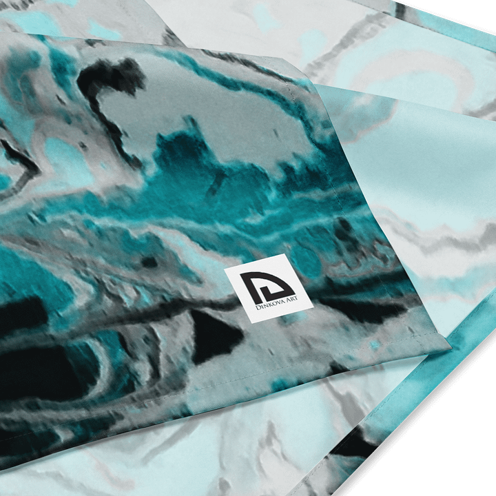 Fluid Turquoise Art Bandana product image (4)