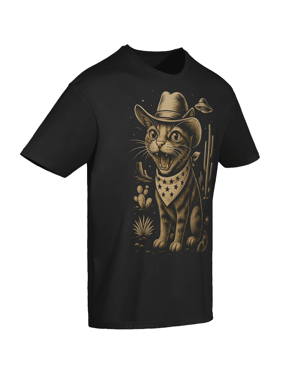 UFO Cowboy Tabby Cat T-Shirt product image (49)