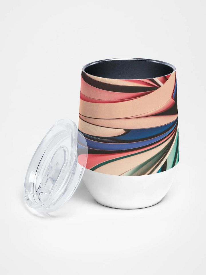Personalised Abstract Art Wine Tumbler - Insulated Stainless Steel with Lid product image (2)