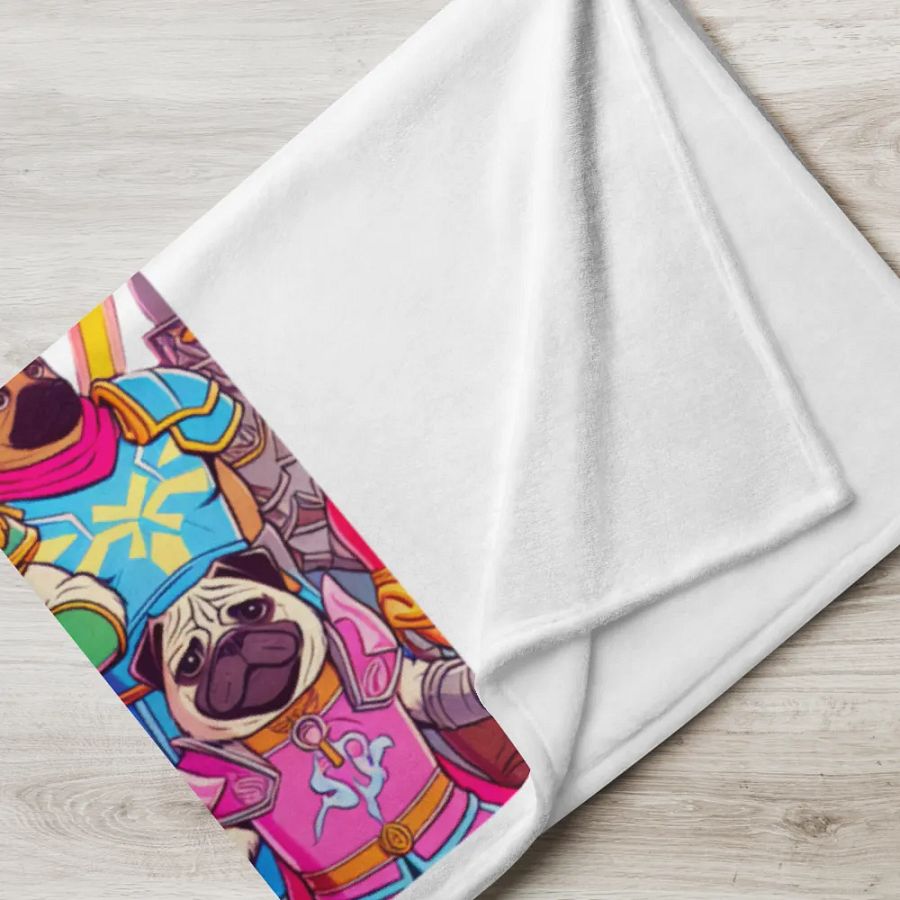 Pug Nation Armored Squad Throw Blanket product image (5)