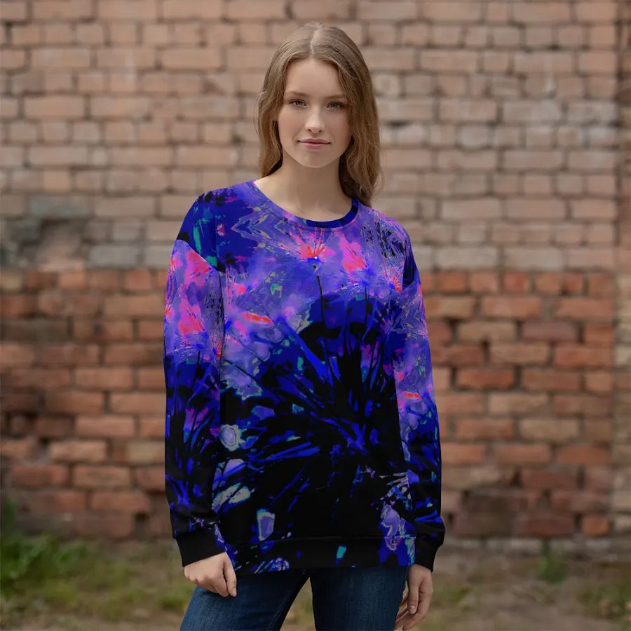 Abstract Funky Neon Dandelion Seeds Unisex Sweatshirt product image (3)