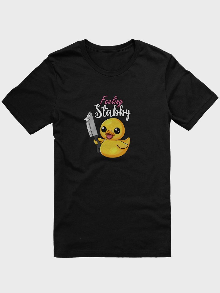 Stabby Ducky Bella Canvas Supersoft Black Tee Shirt Womenswear Streetwear product image (1)