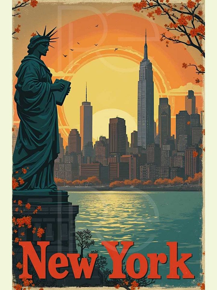 Golden Skyline of New York - 12x18 product image (1)