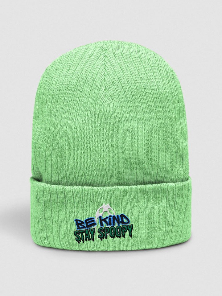Be Kind Stay Spoopy Ribbed Knit Beanie product image (2)