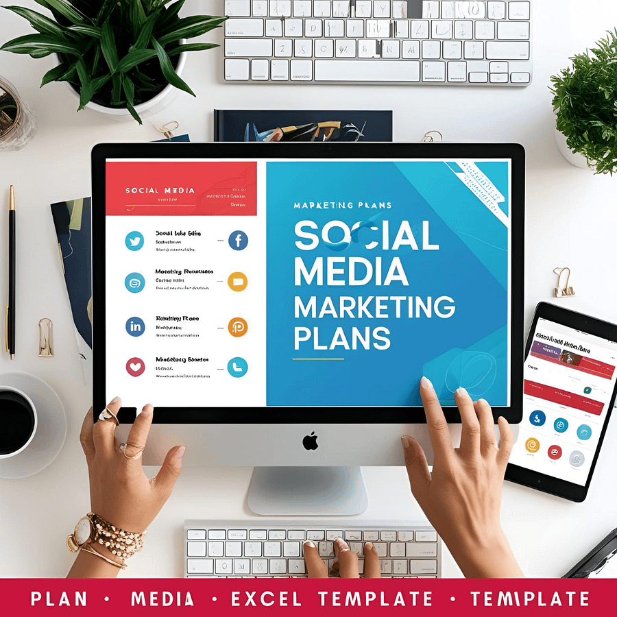 Social Media Marketing Plans Excel Template Bundle product image (2)