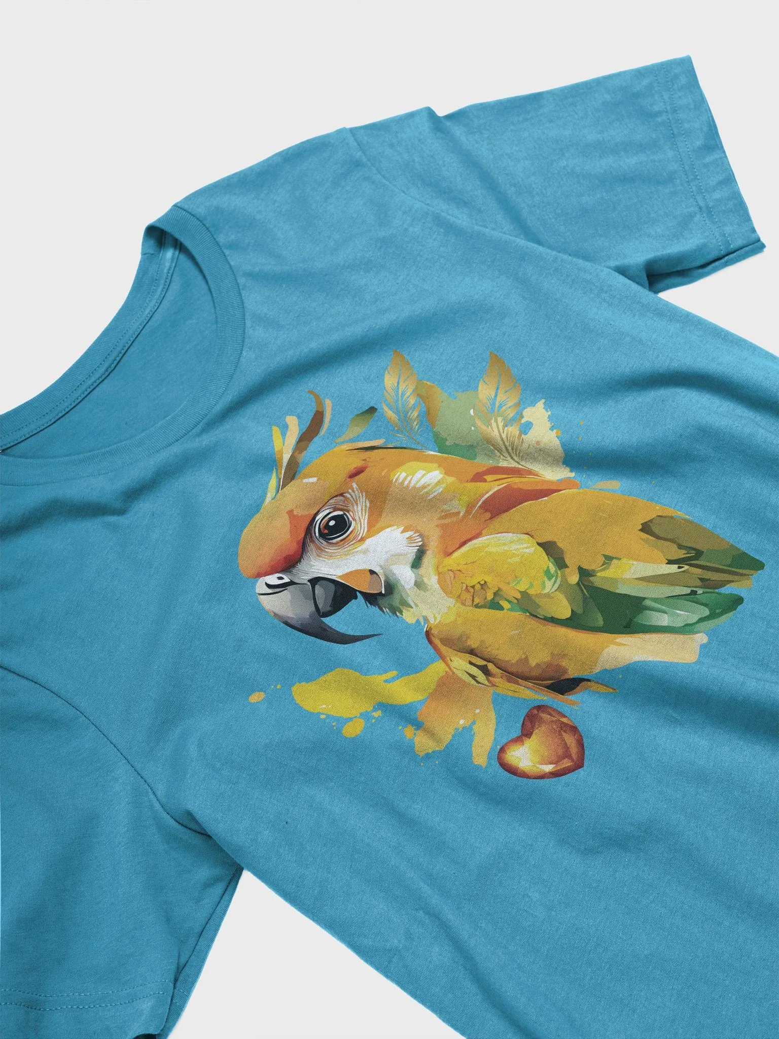 Yellow Art Parrot T-Shirt product image (2)