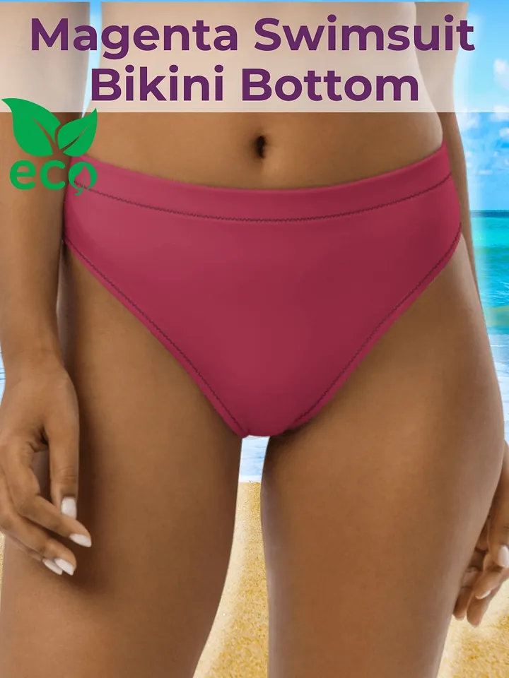 Magenta Eco-Green High Waisted Bikini Bottom product image (1)