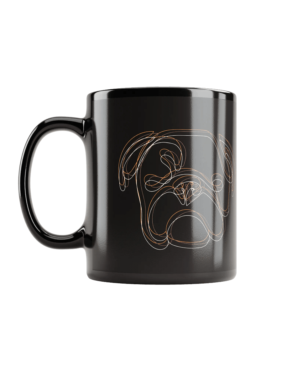 Pug Portrait Black Glossy Mug product image (6)