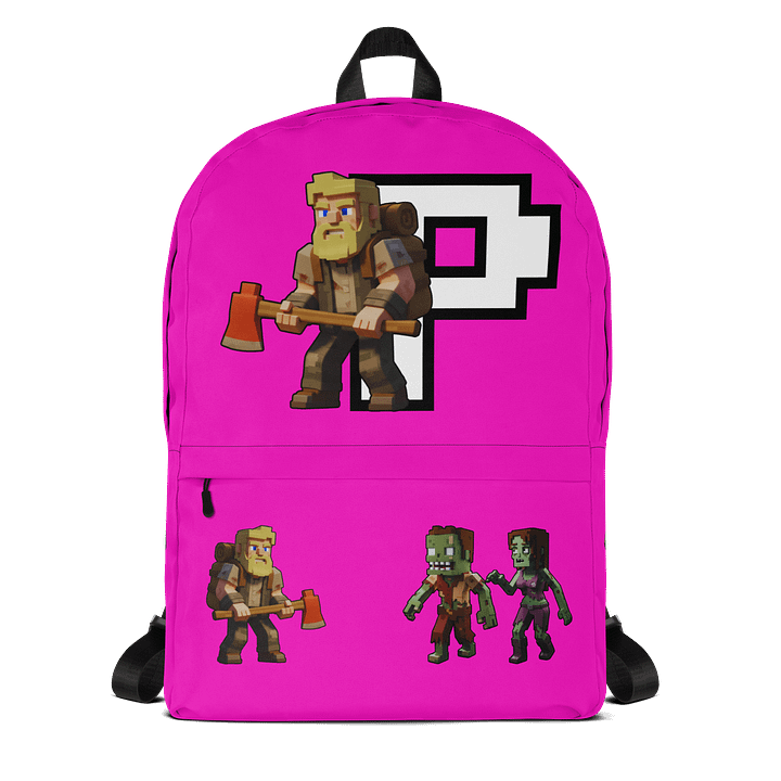 Patient PixelZ All-Over Print Backpack (Hot Pink) product image (1)