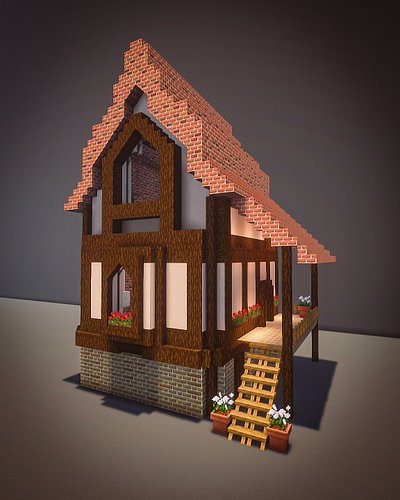 Am I..... a builder? 🤯

Decided I wanted to design a medieval fantasy looking house, and came up with this! With a little hel...