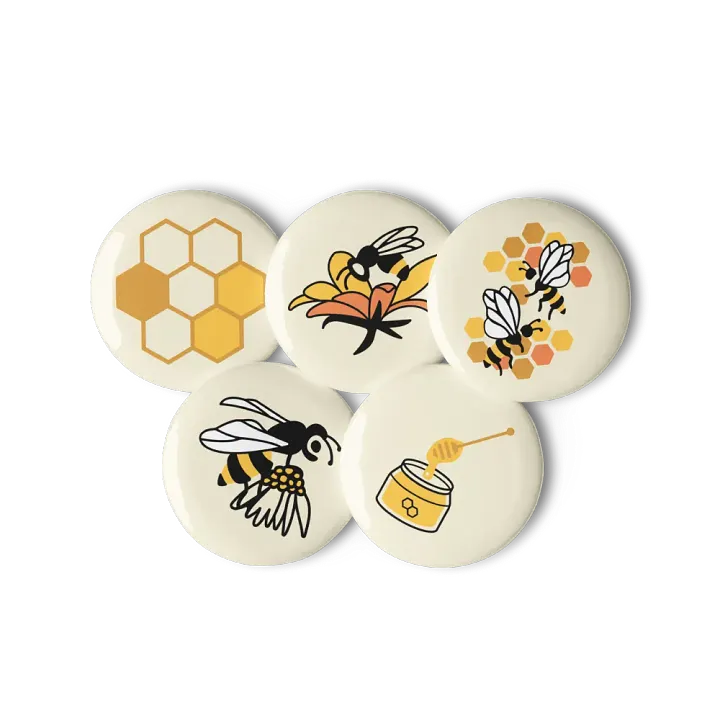 Honeycomb Delight Pin Button Set product image (2)