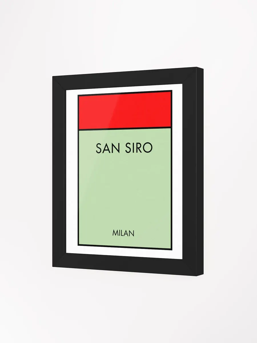 San Siro Stadium AC Milan Monopoly Title Art Framed Print product image (1)