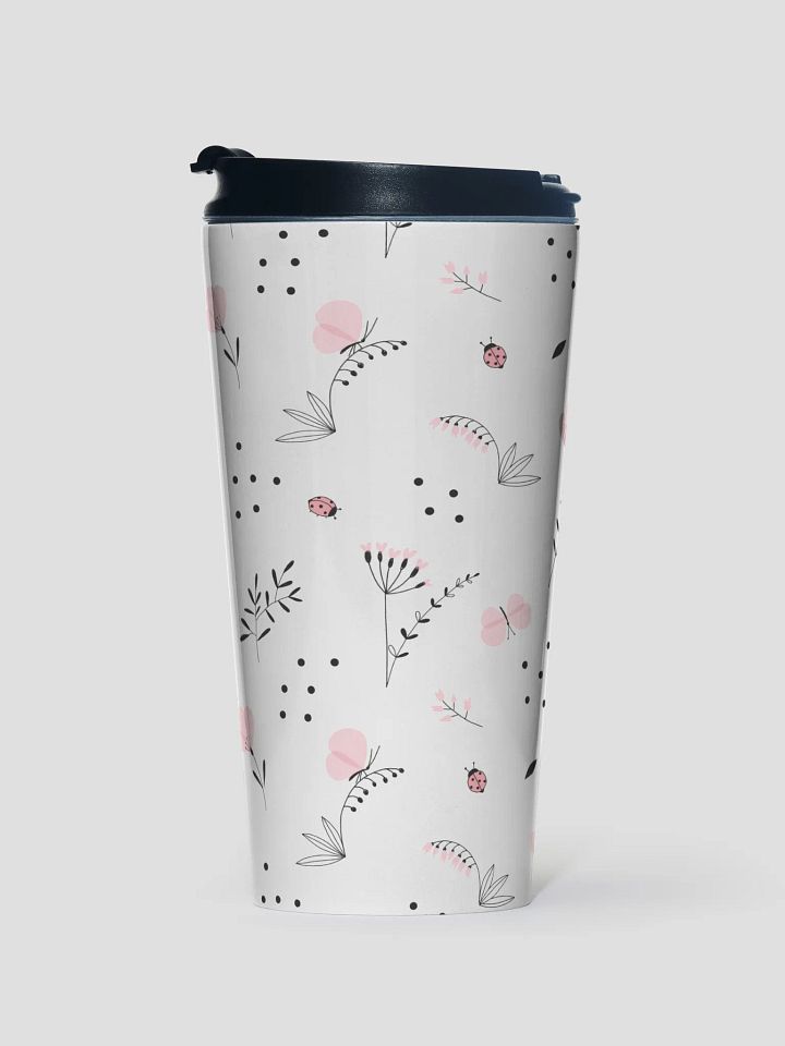 Elegant Floral Stainless Steel Travel Mug product image (1)